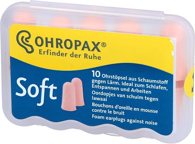 Ohropax Soft Foam Ear Plugs (10 Ear Plugs)