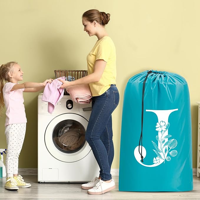 Sylfairy 2 Pack Extra Large Travel Laundry Bag, Dirty Clothes Organizer with Drawstring,Heavy Duty Travel Laundry Bags