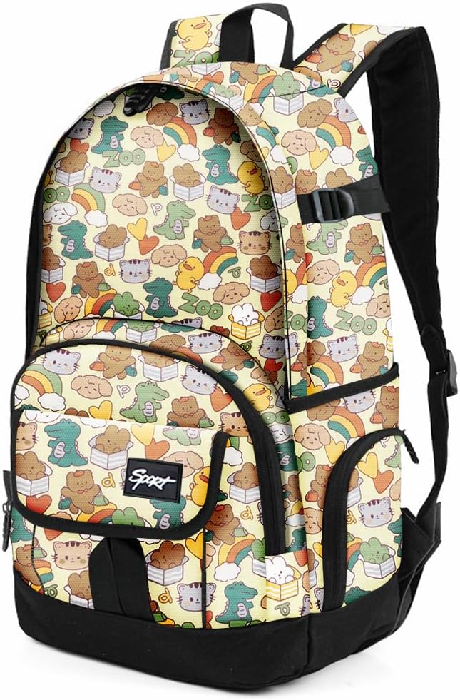 rickyh style School Backpack Travel Bag for Men & Women Lightweight College Back Pack with Laptop Compartmen