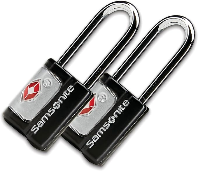 Samsonite 2 Pack Key Lock, TSA Approved Travel Lock, Black