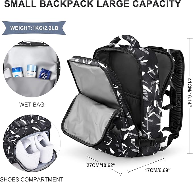 WONHOX Large Travel Backpack Carry on Flight Approved Laptop Work Business Backpack for Women Men Mochila de Viaje