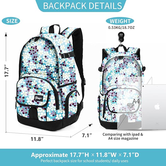 rickyh style School Backpack Travel Bag for Men & Women Lightweight College Back Pack with Laptop Compartmen