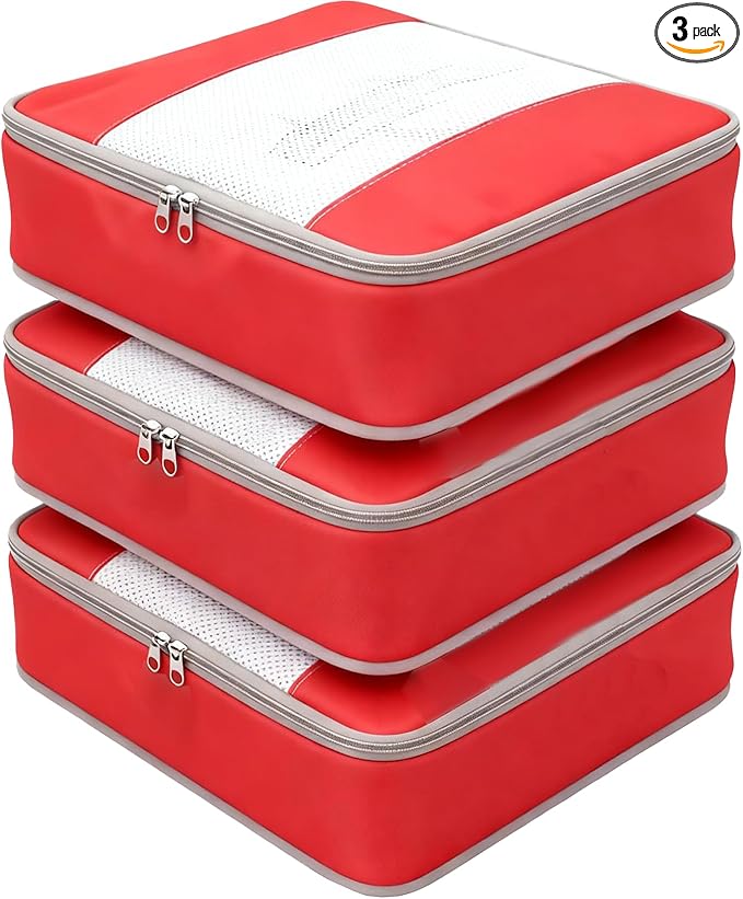 Packing Cubes for 19" Suitcase Travel Luggage Organizers - Travel Organizer Bags Luggage Clothes Accessories Storage Carry on Suitcase Packing Pouches Bag For Men Women Kids 1/2X3PACK