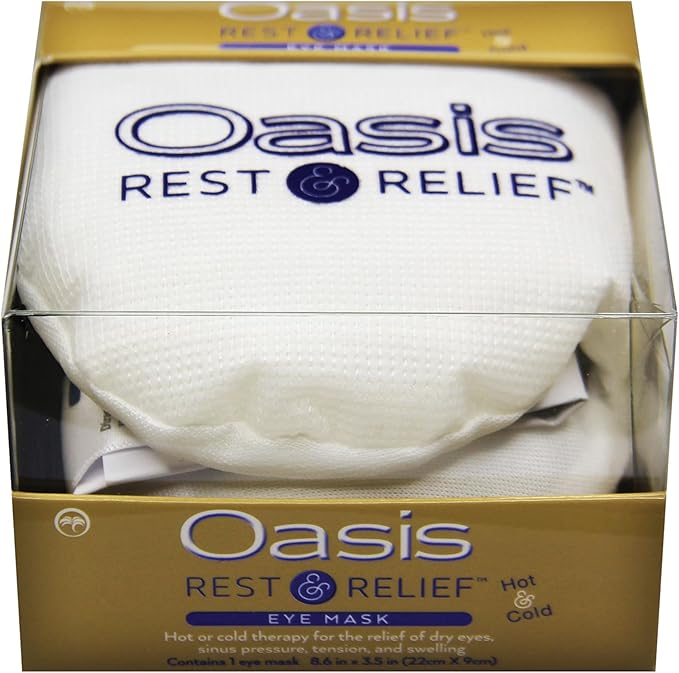 OM8000 - Oasis Rest & Relief® Hot and Cold Therapy Adjustable Eye Mask | Soothing Relief | Compress for Dry Eyes