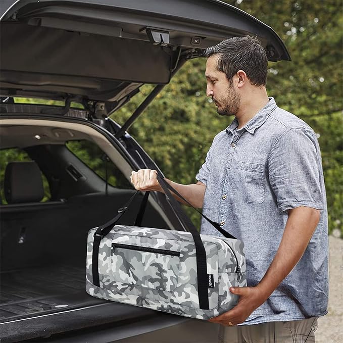 HOLYLUCK Foldable Travel Duffel Bag For Women & Men Luggage Great for Gym (arctic camo)