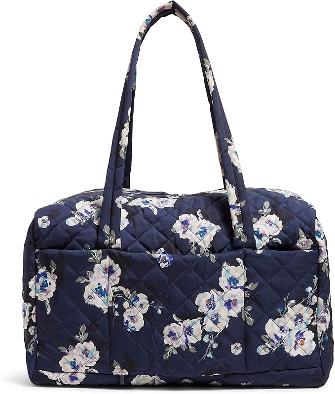 Performance Twill Medium Travel Duffle Bag, Blooms and Branches Navy
