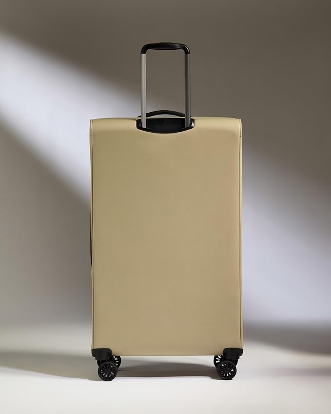 ANTLER - Soft Stripe Large Luggage - 31" Softside Suitcase, Durable, Lightweight & Expandable, 4 Spinner Wheels - Adjustable Handle, TSA Lock, Sand Yellow