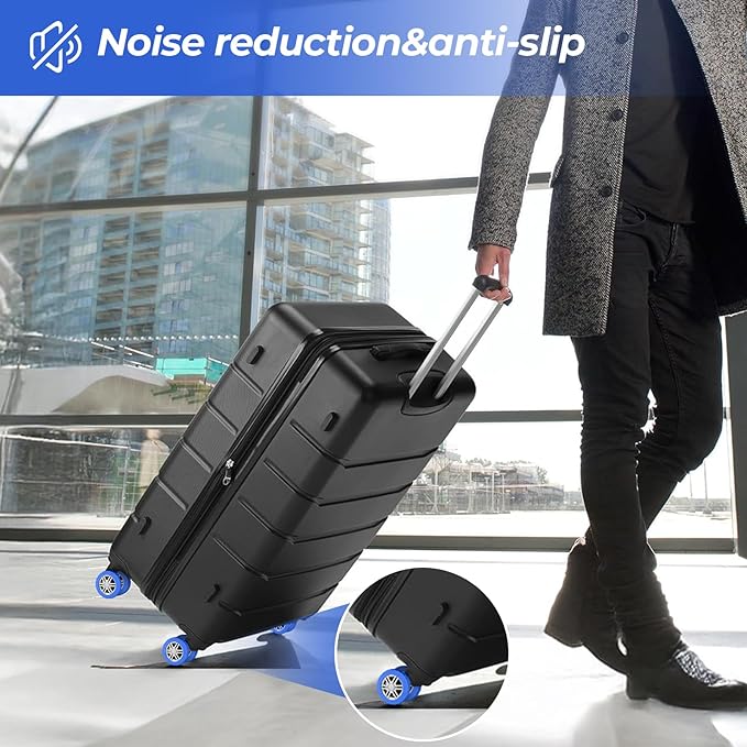 8 Pack Luggage Wheel Covers for Dual Spinner Wheels, Silicone Suitcase Wheel Protectors for 2.0"-2.4" Wheels, Noise Reducing & Anti-Scratch Tire Sleeves, Travel Accessories for Checked & Carry On-Blue