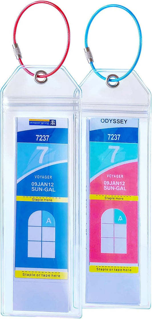 Royal Caribbean & Celebrity Cruise Ship Essentials - Luggage Tag Holders for 2026 Cruise Lovers Must Have, Waterproof & Reusable