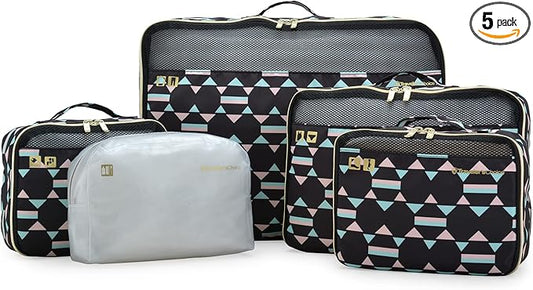Traveler's Choice Cloverland Packing Cubes 5 Piece Set, Kaleidoscope