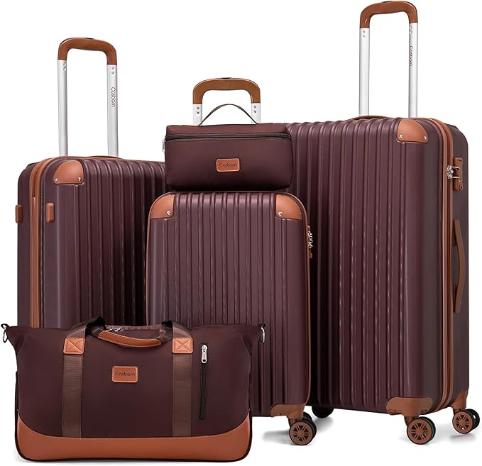 Luggage Sets 5 Piece Suitcases with Wheels, Suitcase Set ABS Hard Case Luggage with TSA Lock Spinner Wheels Durable Travel Luggage