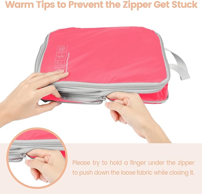 Cambond Compression Packing Cubes for Travel - Lightweight Expandable Travel Bags Luggage Organizers Travel Essentials Compression Cubes for Travel Space Saver for Carry on Suitcases Organizer
