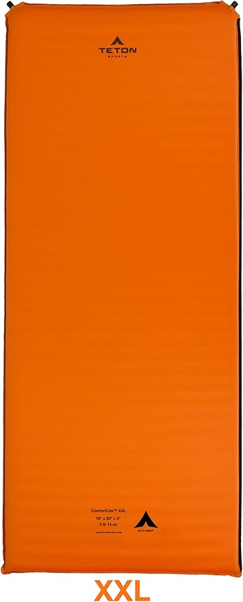 Teton Camping Seat Cushion; Stadium Seat; Office Chair; Car Pad; Inflatable, Orange
