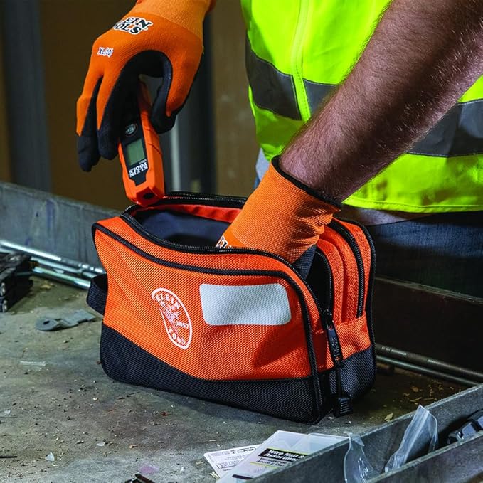 Klein Tools Tool Pouch, Dual Compartments, Heavy-Duty Tool Bag Organizer, Multipurpose Bag