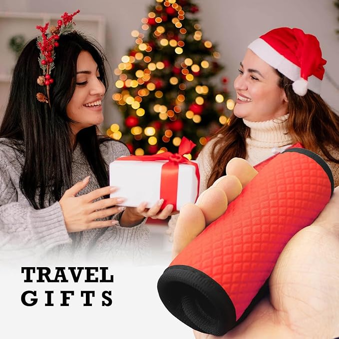 Luggage Handle Wrap for Suitcase/Carry On/Backpacks-Neoprene Luggage Handle Wraps Bright Luggage Identifiers/Tags/Spotter/Markers Travel Accessories/Essentials-Red