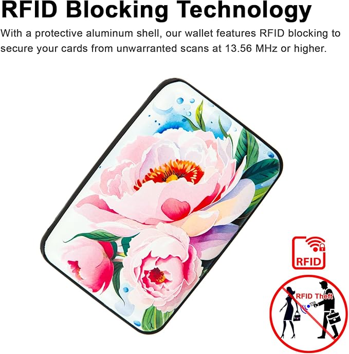 Credit Card Holder Small RFID Blocking Wallet Business Metal Slim Mini Aluminum Hard Case for Women Men