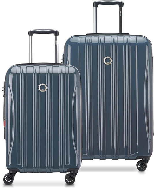 DELSEY PARIS Helium Aero Hardside Expandable Luggage with Spinner Wheels, Orion Blue, 2-Piece Set (21/24)
