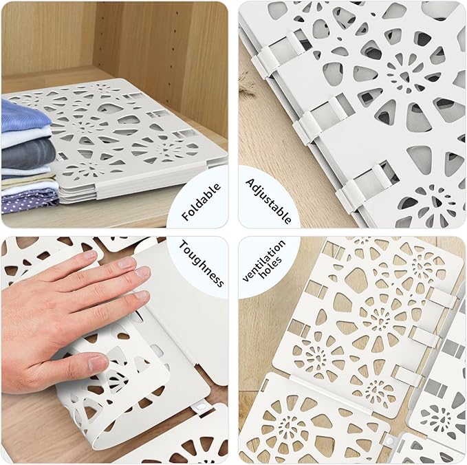 BoxLegend Shirt Folder Board V2 T Shirt Folder Folding Board Durable Plastic Easy to Fold Clothes Board Pure White
