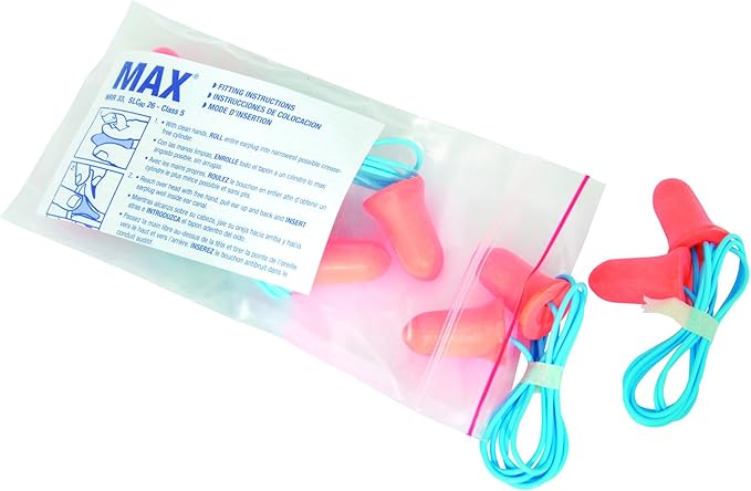 Howard Leight by Honeywell MAXIMUM Corded Disposable Foam Earplug 5-Pair Vending Pack