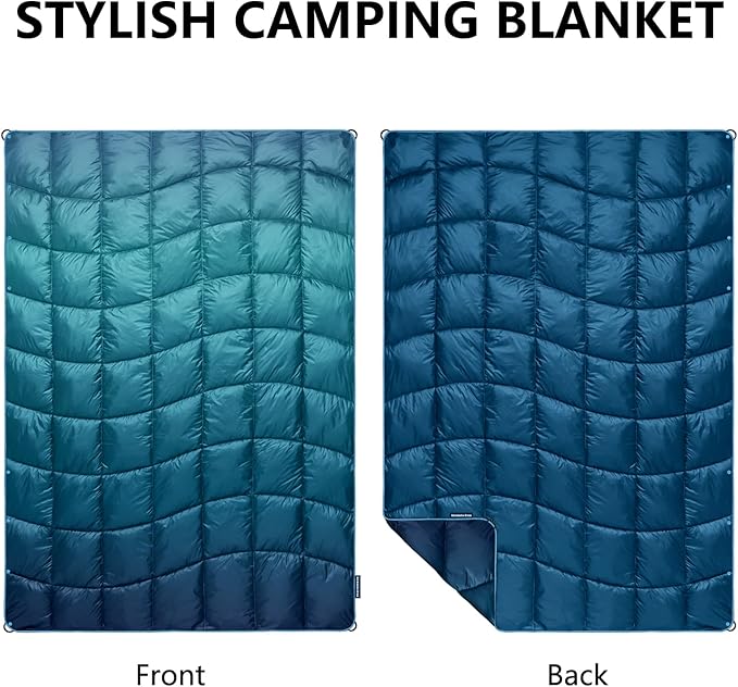 Camping Blanket,MINI Puffy Blanket Lightweight Windproof Water Resistant for Outdoors,Hiking,Beach,Car,Picnic,Stadium