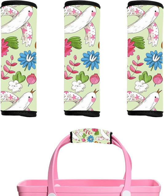 Luggage Handle Wrap 3Pcs Suitcase Identifier - Bogg Bag Strap Wrap Cover, Easy Identification Bright Neoprene Marker Sleeve Grips Comfort Travel Accessories for Airport (Y15)
