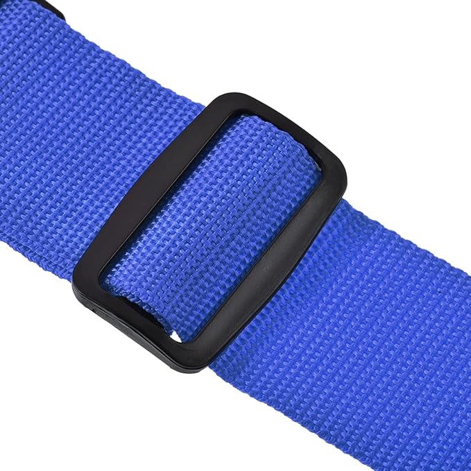 uxcell Luggage Straps Suitcase Belts with Buckle, Combination Lock, 2Mx5cm Adjustable PP Travel Packing Accessories, Dark Blue 2Pcs