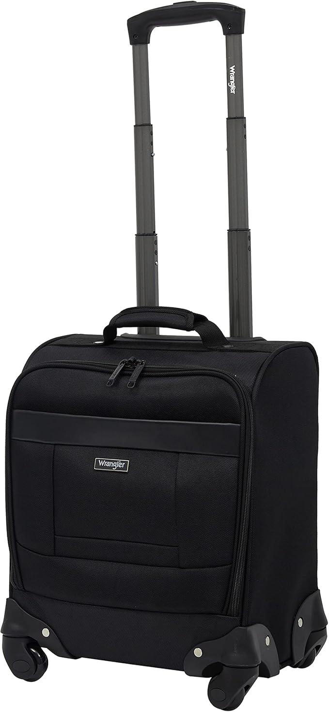 Wrangler 17" Underseat Spinner Carry-On Luggage, Black