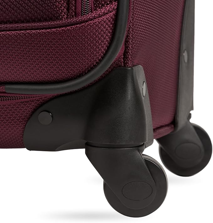 SWISSGEAR Sion Softside Expandable Spinner Luggage Durable Lightweight Travel Suitcase, Merlot, Checked-Large 29-Inch