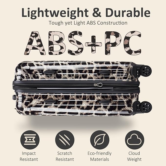 Carry on Luggage 2 Sets(20in/24in) with Spinner Wheels, Lightweight PC+ABS Hard Shell Suitcases, Expandbale Storage & TSA Aprovel Lock