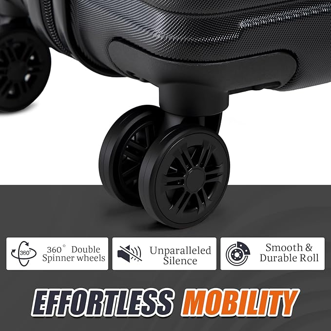 Luggage Sets 5 Piece Suitcases with Wheels, Suitcase Set ABS Hard Case Luggage with Spinner Wheels Durable Travel Luggage