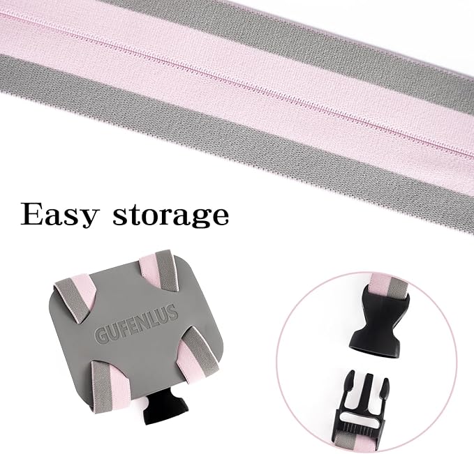 Travel Belt for Luggage Straps Add a Bag Bungees Luggage Strap Over Handle Suitcases Belt for Carry On Bag Elastic Belt Adjustable Suitcase Strap Airport Travel Accessories (Pink/Grey 1pcs)