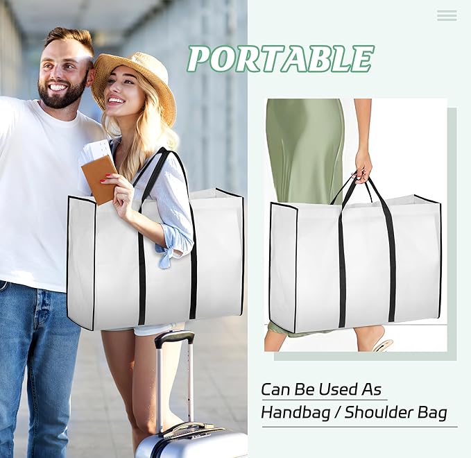MISSLO 65" Wedding Dress Garment Bag with Bride Tote Bag 6'' Gusseted Dress Bags for Gowns Long 4 Pockets Wedding Dress Storage Bag for Women, White