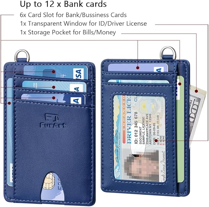 FurArt Slim Minimalist Wallet, Front Pocket Wallets, RFID Blocking, Credit Card Holder for Men