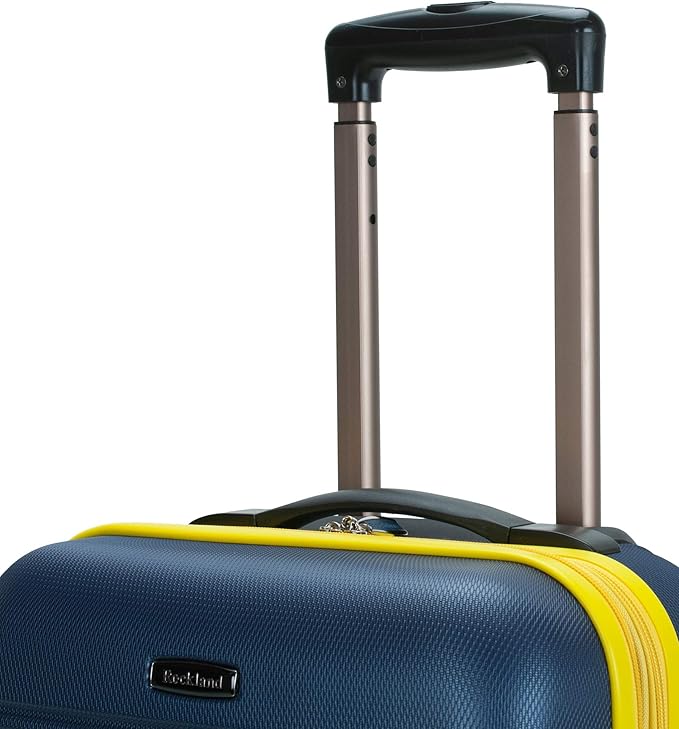 Rockland Melbourne Hardside Expandable Spinner Wheel Luggage, Navy, Carry-On 20-Inch