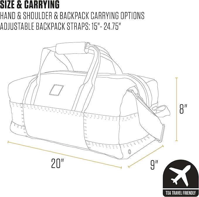 Carhartt Classic Duffels, Heavy-Duty Bag for Jobsite, Gym and Travel