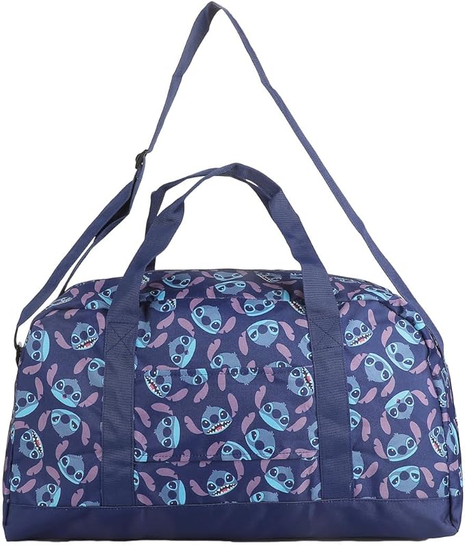 Lilo & Stitch All-Over Stitch Face Print Blue 21" Packable Duffel