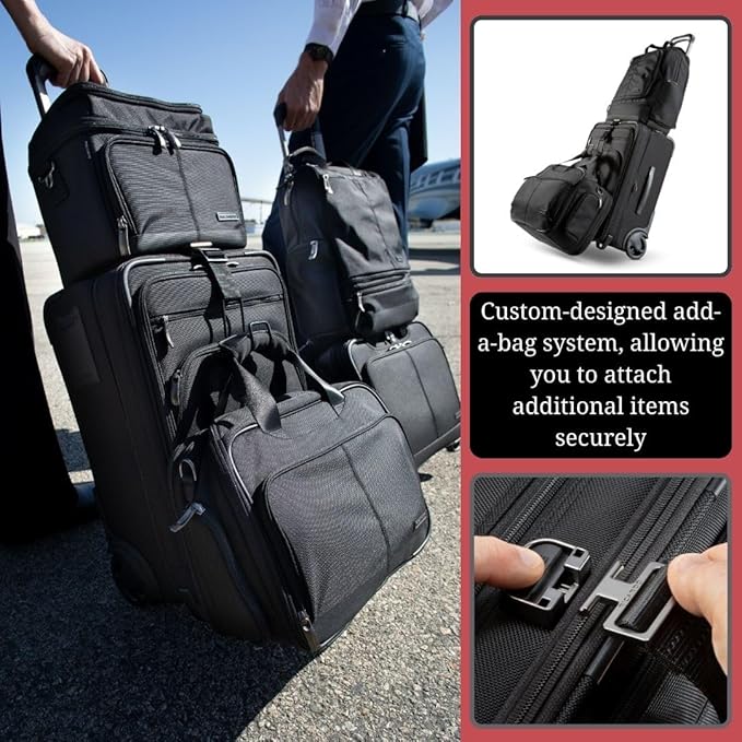 Ricardo Beverly Hills Flight Essentials Softside Expandable Carry-On Travel Luggage with Wheels, Durable Ballistic Nylon Fabric, Water and Stain Resistant, Men and Women, 22-Inch