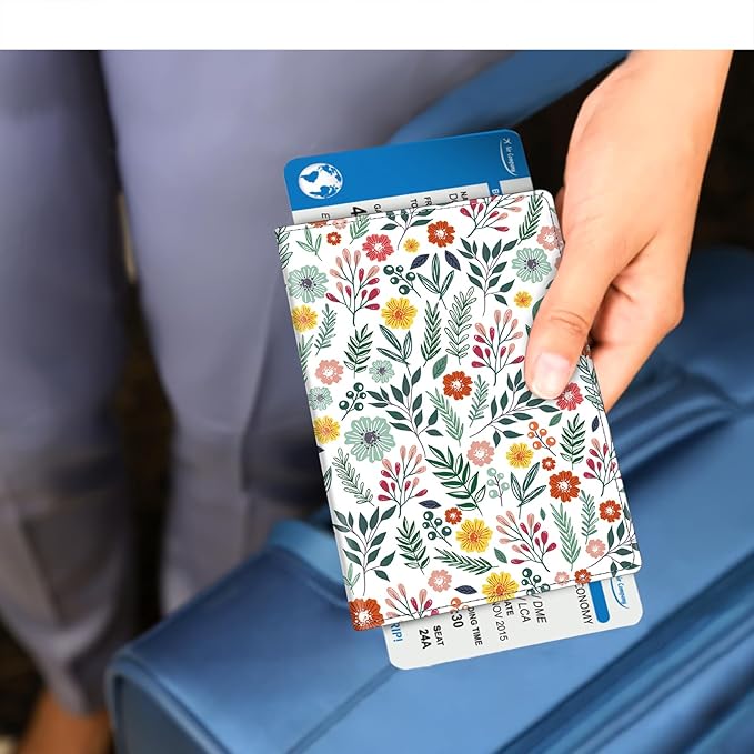 FINTIE Passport Holder, Slim Travel Wallet RFID Blocking Card Case Cover Passport Cover Protector Essentials with Credit Card Slots for Women/Men | Slim, RFID Blocking, Card Case Cover, Essentials, Credit Card Slots