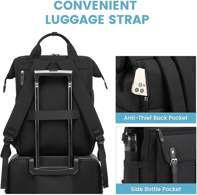 LOVEVOOK Laptop Backpack for Women, 15.6 Inch Teacher Nurse Bag Work Travel Computer Backpacks Purse, College Bookbag for School, Water Resistant Daypack, 17.3 inch