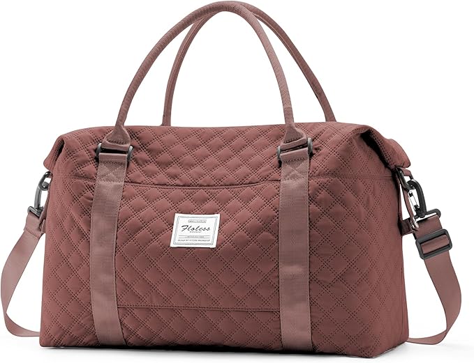 HYC00 Travel Duffel Bag,Carry-on Overnight Weekender Bags for Women,Sports Tote Gym Bag with Wet Pocket