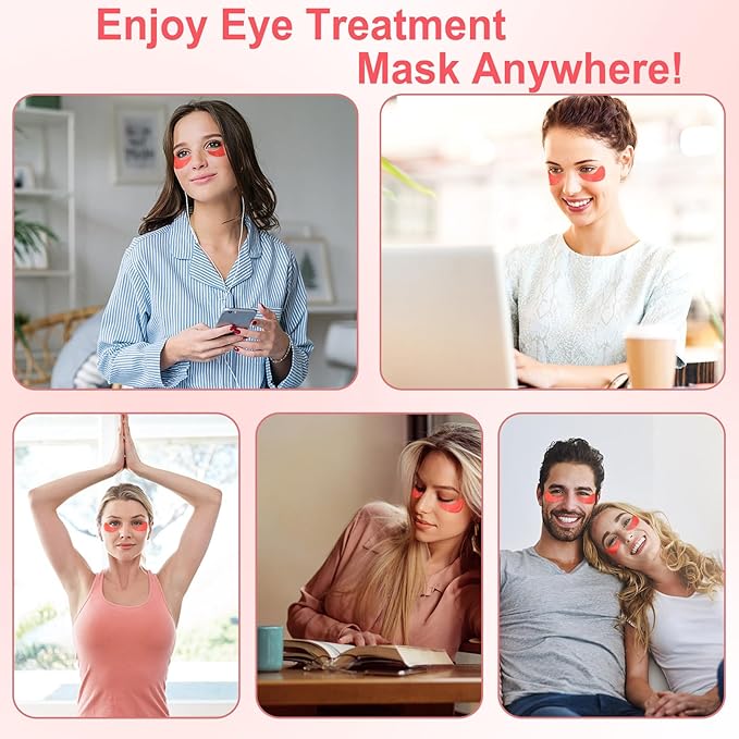 LAVONE Eye Mask - 30 Pairs Red Pomegranate Under Eye Patches Skin Care Products - Eye Masks Skincare for Dark Circles and Puffiness, Reduce Wrinkles, Eye Bags and Fine Lines, for Women and Man - Red