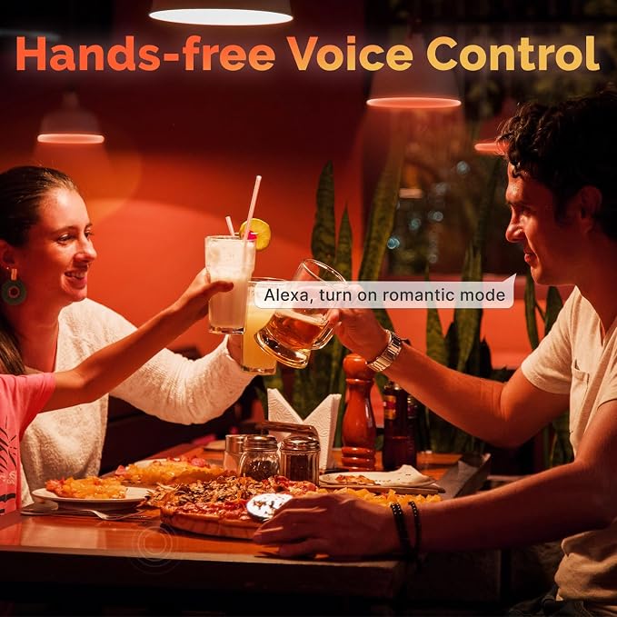 MOES Smart G80 Edison LED Light Bulbs, Color Changing WiFi G25 Smart Bulbs, 2700K-6500K CW& RGB Dimmable, Smart Life Remote Control, Work with Alexa/Google Home, 470lm 5W (40W Equivalent) 2 Pack