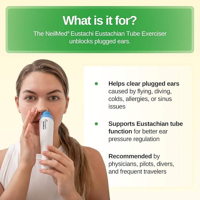 NeilMed Eustachi-Eustachian Tube Exercise-Pop Blocked Ears Safely. Helps Relieve Ear Pressure