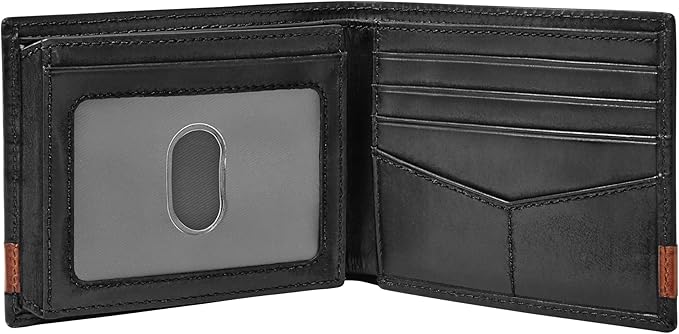 Fossil Men's Everett Leather Bifold with Flip ID Wallet