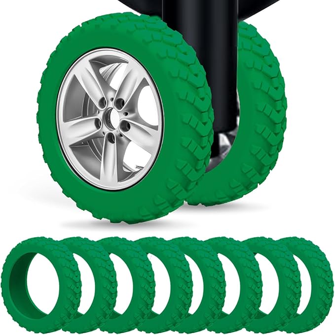Luggage wheel covers suitcase wheels protectors for dual-wheeled luggage suitcase with a diameter of 2-2.4inches /5-6cm, Green