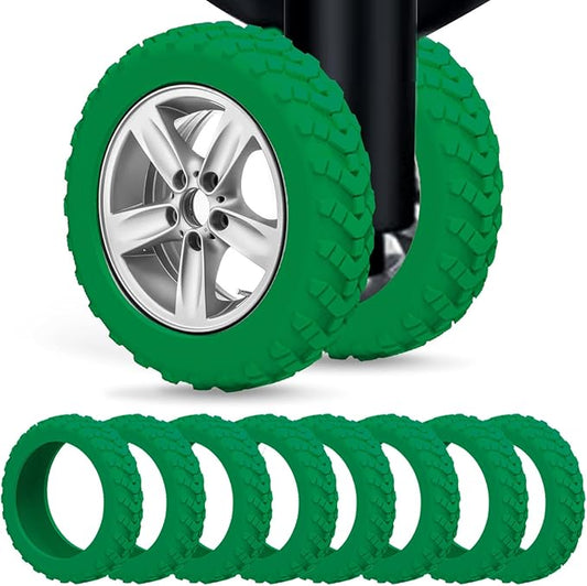 Luggage wheel covers suitcase wheels protectors for dual-wheeled luggage suitcase with a diameter of 2-2.4inches /5-6cm, Green