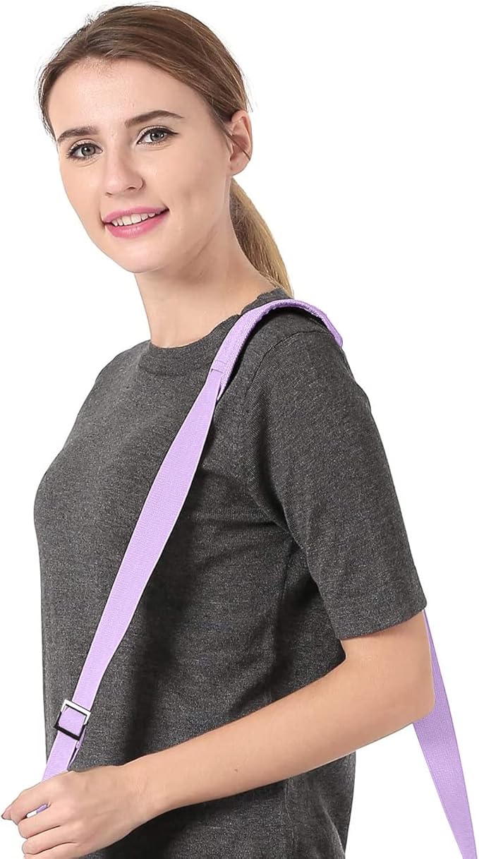MOSISO 56 inch Shoulder Strap, Adjustable Thick Soft Universal Replacement Non-Slip Fit Padded with Metal Swivel Hooks for Laptop Shoulder Bag/Laptop Messenger Bag/Crossbody Bag, Purple