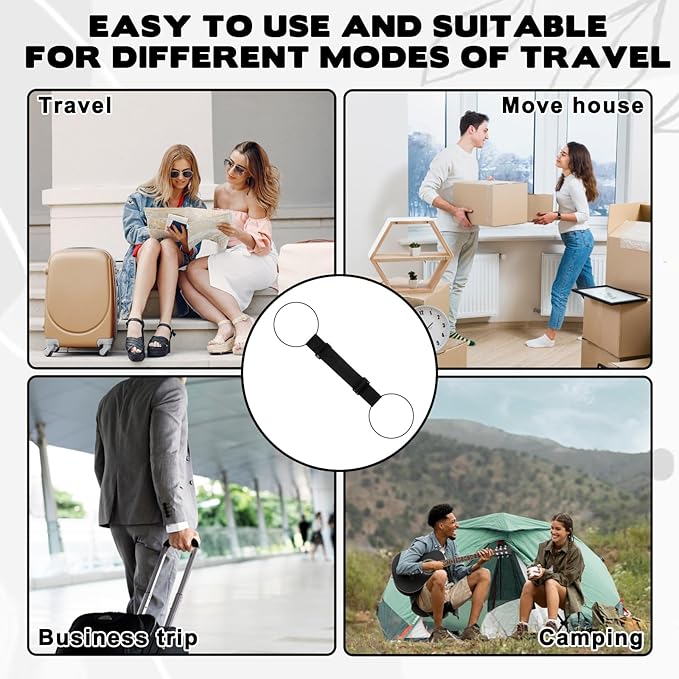 2 Pack Luggage Straps for Add a Bag Bungees, Suitcase Adjustable Belt 2-in-1 Luggage Straps Add a Bag for Suitcases Lightweight Easy Elastic Wrap Belts for Attaching Extra Bags