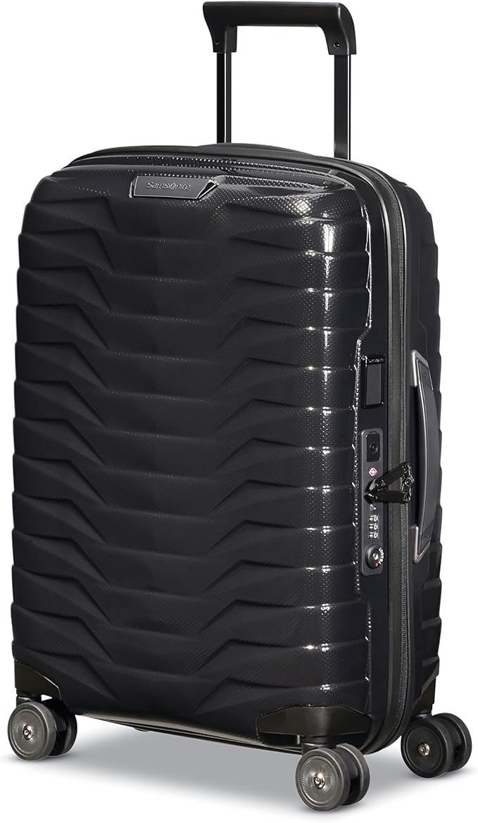 Samsonite Proxis Global Carry-On Hardside Luggage with Dual Spinner Wheels, Airline Approved - Innovative Roxkin™ Lightweight Shell With Ultimate Durability- TSA Lock, Telescopic Handle - Black