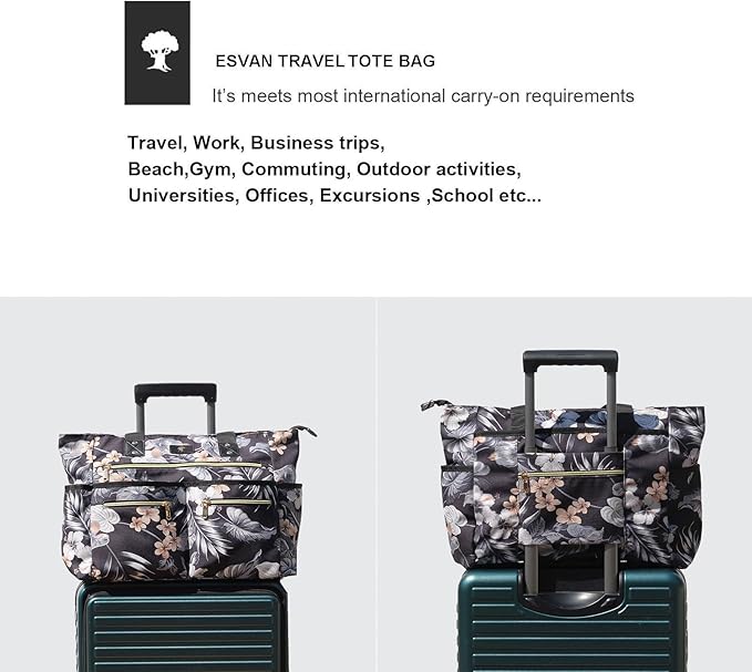 Weekender Bag Carry On Bag Overnight Tote Travel Duffle with 13 Pockets for Travel,Work，Gym,Beach,Teacher,Nurse